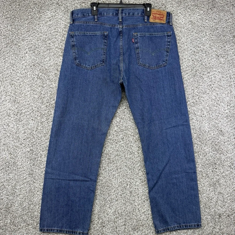 Levi's 505Jeans Mens Size 38x30 Blue Denim Pants Straight Leg Medium Wash Cotton